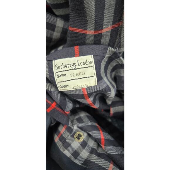 Vintage Mens 52R Burberrys London Prorsum Navy Blue Classic Belted Trench Coat - Picture 8 of 11